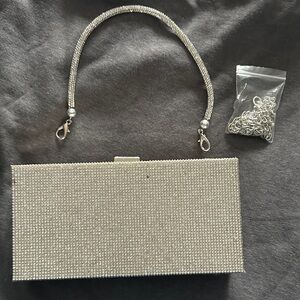 Elegant Silver Clutch Bag